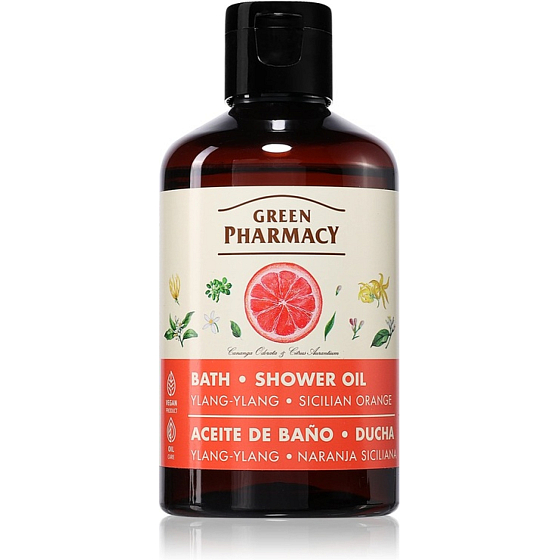 Green Pharmacy Olejek do kąpieli i pod prysznic Ylang-ylang i sycylijska pomarańcza 250 ml