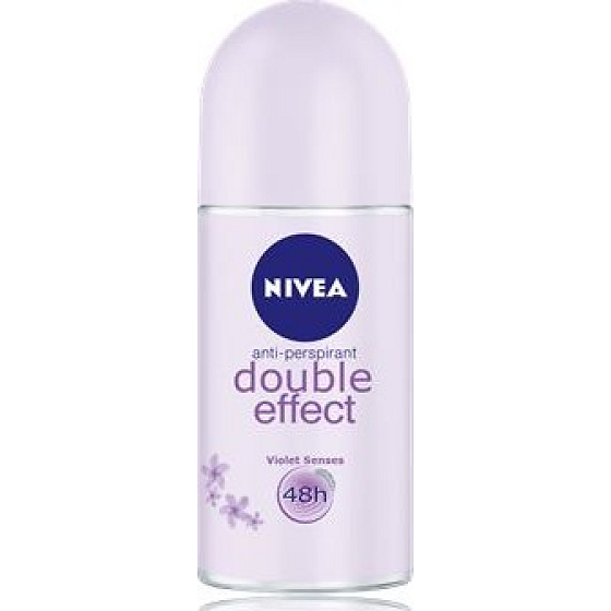 Nivea Double Effect Violet Senses kuličkový antiperspirant deodorant roll-on pro ženy 50 ml
