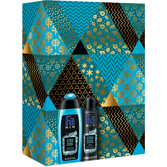 Fa Men Xtra Cool sprchový gel 250 ml + Men Xtra Cool deodorant sprej pro muže 150 ml, kosmetická sada