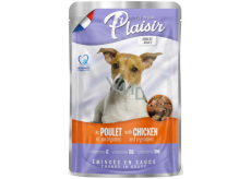 Plaisir Dog kuřecí kousky se zeleninou kompletní krmivo pro dospělé psy kapsička 100 g