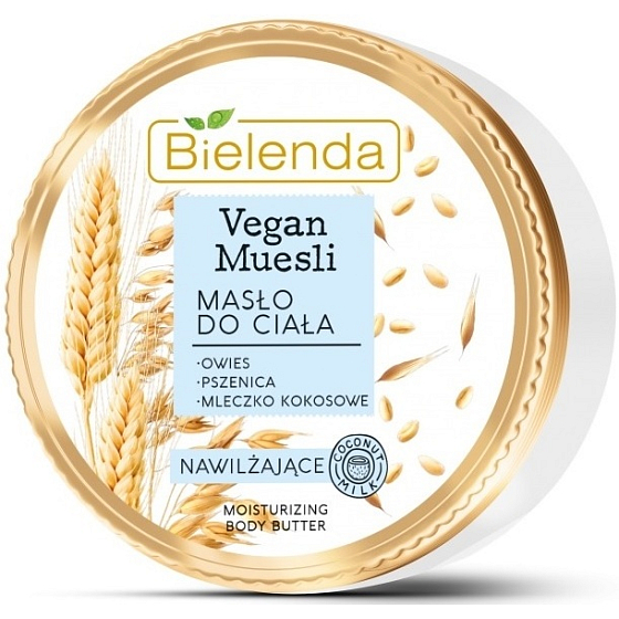 Bielenda Vegan Muesli Pšenice + Oves + Kokosové mléko hydratační tělové máslo 250 ml