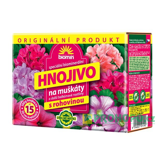 Forestina Biomin nawóz na muszkaty i inne rośliny balkonowe z rogowiną 500 g