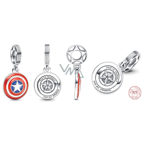 Zawieszka ze srebra próby 925 Marvel The Avengers, Tarcza Kapitana Ameryki, do bransoletki
