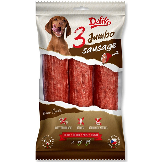 Dafiko Jumbo Sausage przysmak mięsny dla psów 60 g