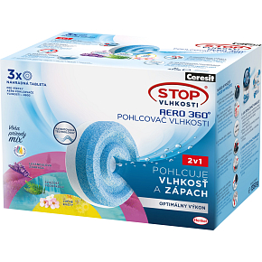 Ceresit Stop wilgoci Aero 360° osuszacz powietrza wkład zapasowy, 3× 450 g