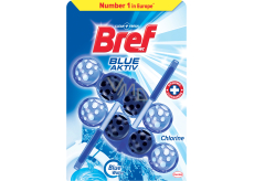 Bref WC Blue Aktiv Chlorine, WC blok v kuličkách, obarvuje vodu do modrého odstínu 2 × 50 g