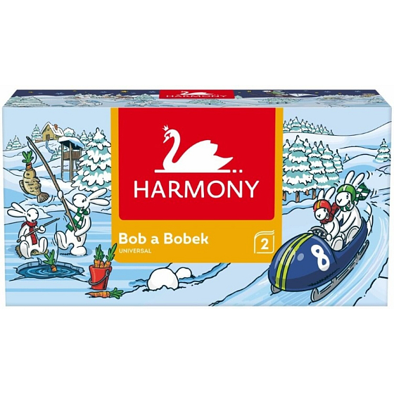 Harmony Universal 2-warstwowe chusteczki papierowe w pudełku Bob & Bobek 150 szt.