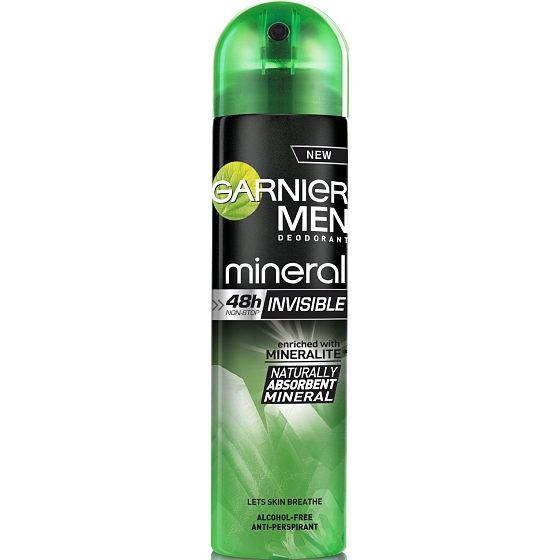 Garnier Men Mineral Invisible deodorant sprej pro muže 150 ml