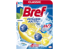 Bref WC Power Aktiv Cytryna, WC blok w kulkach, cytryna, 50 g