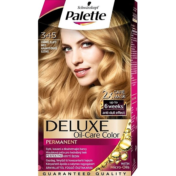 Schwarzkopf Palette Deluxe barva na vlasy 345 Zářivě zlatý med 115 ml