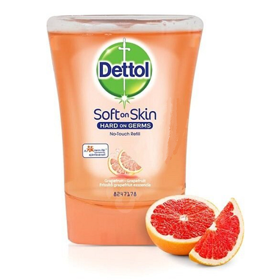Dettol Grapefruit mýdlo do bezdotykového dávkovače náhradní náplň 250 ml
