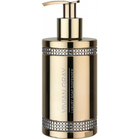Vivian Gray Crystal Gold luxusní tekuté mýdlo s dávkovačem 250 ml