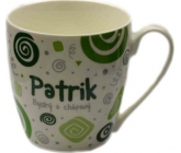 Nekupto Twister hrnek se jménem Patrik zelený 0,4 litru