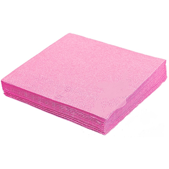 Gastro Papírové ubrousky 2 vrstvé 33 x 33 cm 50 kusů barevné růžové