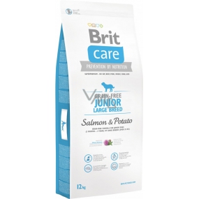 Brit Care Grain-free Junior Losos + brambor bezobilné krmivo pro štěňata a mladé psy velkých plemen 12 kg