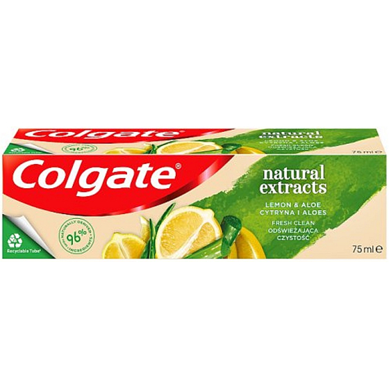 Colgate Natural Extracts Cytryna i Aloes zubní pasta 75 ml