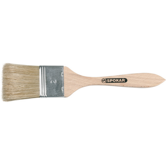 Spokar Štětec plochý zahlazovák, dřevěné držadlo, čistá štětina, tloušťka 4 mm