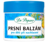 Dr. Popov Balsam do masażów na piersi dla dzieci przy problemach z oddychaniem i kaszlu oraz wspomagający udrożnienie dróg oddechowych 50 ml
