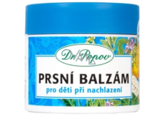 Dr. Popov Balsam do masażów na piersi dla dzieci przy problemach z oddychaniem i kaszlu oraz wspomagający udrożnienie dróg oddechowych 50 ml