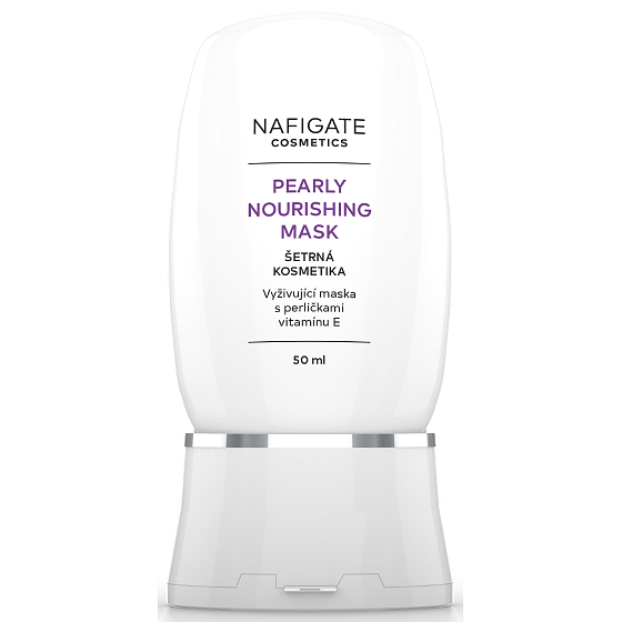 Nafigate Cosmetics Pearly Nourishing vyživující maska s perličkami vitamínu E pro unavenou pleť 40+ 50 ml