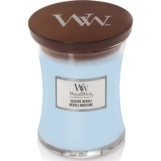 WoodWick Seaside Neroli - Pobřežní neroli vonná svíčka s dřevěným knotem a víčkem sklo střední 275 g