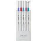 Uni Mitsubishi Emott Fine Liner zestaw 05 Candy 5 sztuk 0,4 mm