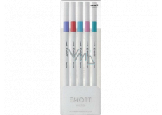 Uni Mitsubishi Emott Fine Liner zestaw 05 Candy 5 sztuk 0,4 mm