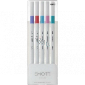 Uni Mitsubishi Emott Fine Liner zestaw 05 Candy 5 sztuk 0,4 mm