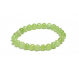 Olivin / Peridot elastyczny bransoletka naturalny kamień, kulka 6 mm / 16 -17 cm, kamień chroniący ludzką aurę