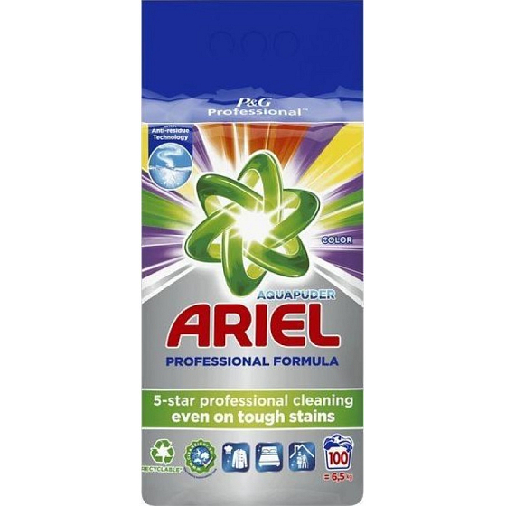 Ariel Aquapuder Color univerzální prací prášek na barevné prádlo 100 dávek 6,5 kg