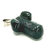 Chalcedon zelený Penis pro štěstí, přívěsek přírodní kámen ručně broušený cca 11 x 22 mm, kámen lásky, radosti