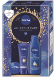 Nivea Wszystko o pielęgnacji Intensywny krem do rąk 75 ml + Nivea Bogate odżywienie mleczko do ciała 250 ml + Nivea Creme krem do podstawowej pielęgnacji 30 ml, zestaw kosmetyków