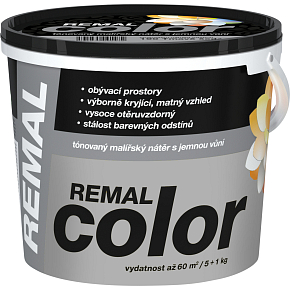REMAL Color farba malarska do ścian 190 ciemnoszara, 5 + 1 kg REMAL Color farba malarska do ścian 190 ciemnoszara, 5 + 1 kg