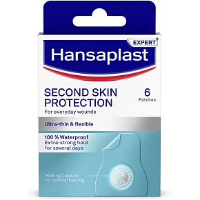 Hansaplast Second Skin protection hydrokoloidní náplast, 6 ks
