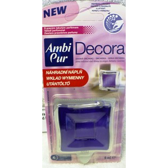 Ambi Pur Decora Divoká Orchidej osvěžovač vzduchu náhradní náplň 6 ml