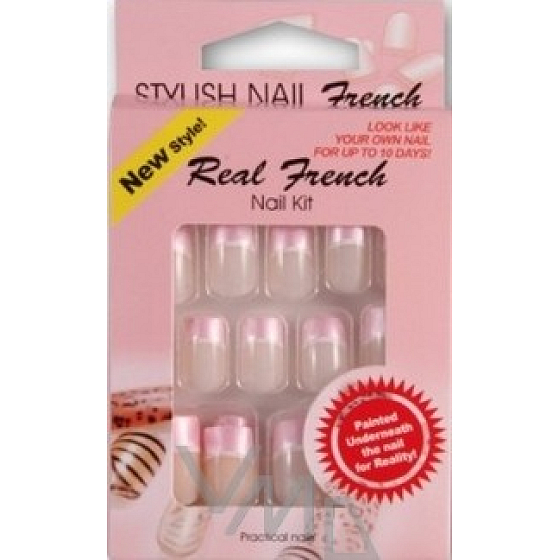 Styl Ish Nail Real French umělé nehty na francouzskou manikúru 24 kusů