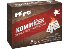 Pe-Po Kominíček chemiczny środek do usuwania sadzy z kominów i przewodów dymowych 5 sztuk x 14 g