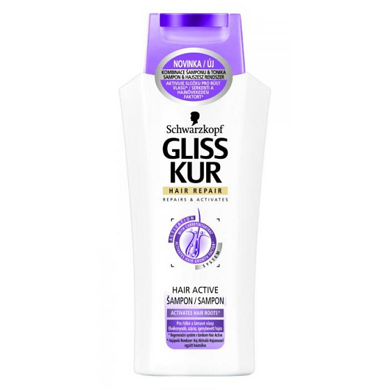 Gliss Kur Hair Active omezuje vypadávání vlasů šampon 250 ml