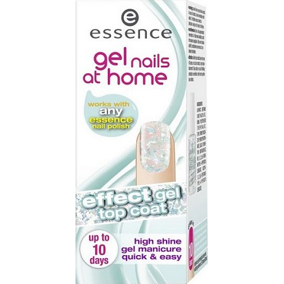 Essence Gel Nails At Home Top Coat krycí gelový lak 01 Diamond Rocks 7 ml
