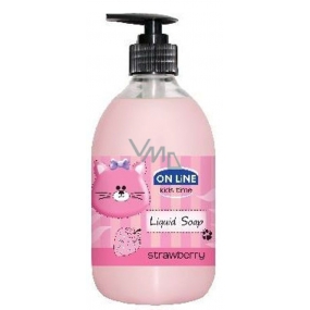 On Line Kids Time Jahoda tekuté mýdlo pro děti 500 ml