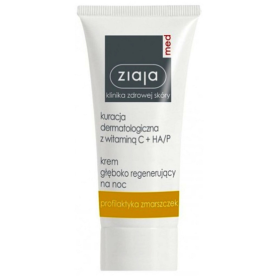Ziaja Med Dermatitis Witamina C & Kwas Hialuronowy regenerujący krem na noc 50 ml