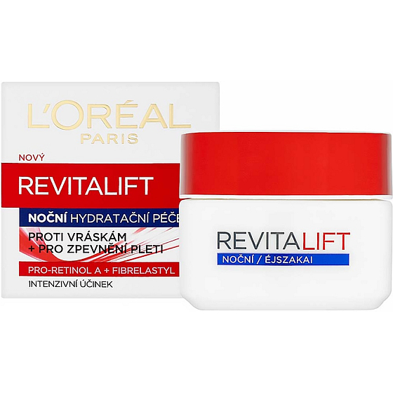 Loreal Paris Revitalift Nocna pielęgnacja nawilżająca przeciwzmarszczkowa + do ujędrniania skóry nocny krem 50 ml