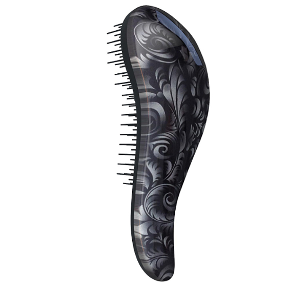 Dtangler Detangling Brush Kartáč pro snadné rozčesání vlasů 18,5 cm Black Flower černá květina