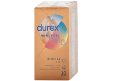 Durex Real Feel kondom bezlatexowy dla naturalnego uczucia, nominalna szerokość: 56 mm 10 sztuk