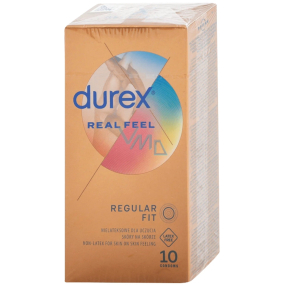 Durex Real Feel kondom bezlatexowy dla naturalnego uczucia, nominalna szerokość: 56 mm 10 sztuk Durex Real Feel kondom bezlatexowy dla naturalnego uczucia, nominalna szerokość: 56 mm 10 sztuk