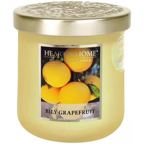 Heart & Home Biały grapefruit sojowa świeczka zapachowa średnia aż 30 godzin 110 g