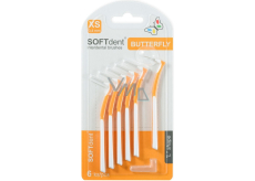 SOFTdent zahnuté mezizubní kartáčky XS 0,4 mm, 6 ks