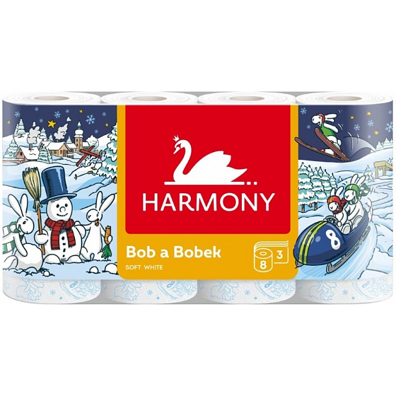 Harmony Winter 3-warstwowy papier toaletowy, rolka 17,5 m, 8 rolek