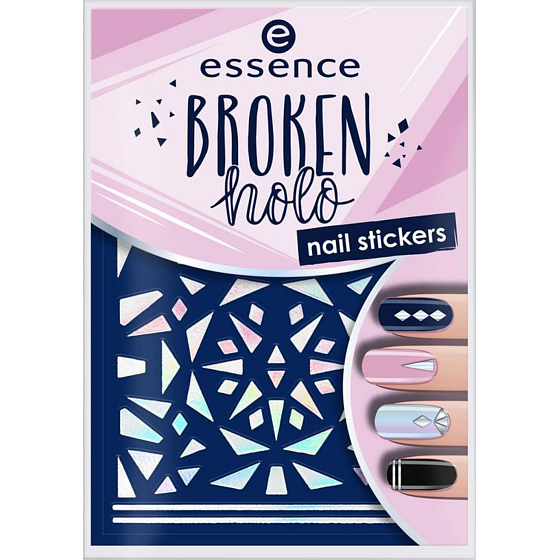 Essence Stand Out! 3D Touch nálepky na nehty 12 Broken Holo 1 aršík