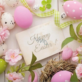 Aha Papírové ubrousky 3 vrstvé 33 x 33 cm 20 kusů Velikonočví Happy Easter!